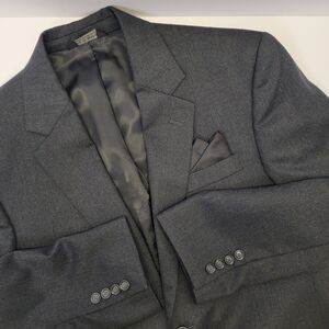 Jos A Bank Mens Black Wool Cashmere 2-Button Business Sports Blazer Jacket 38R